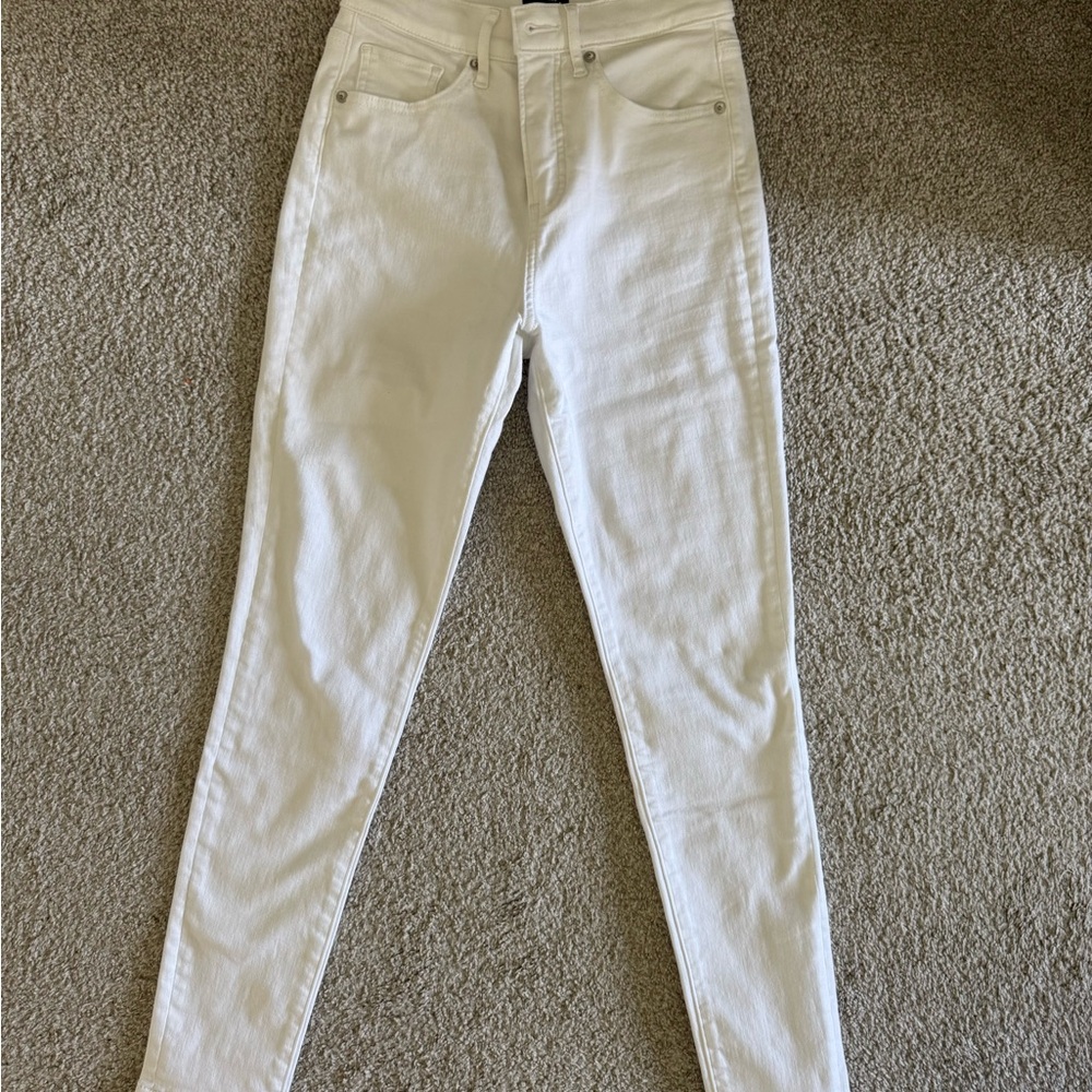 Express White High Rise Jeans with Slim Fit